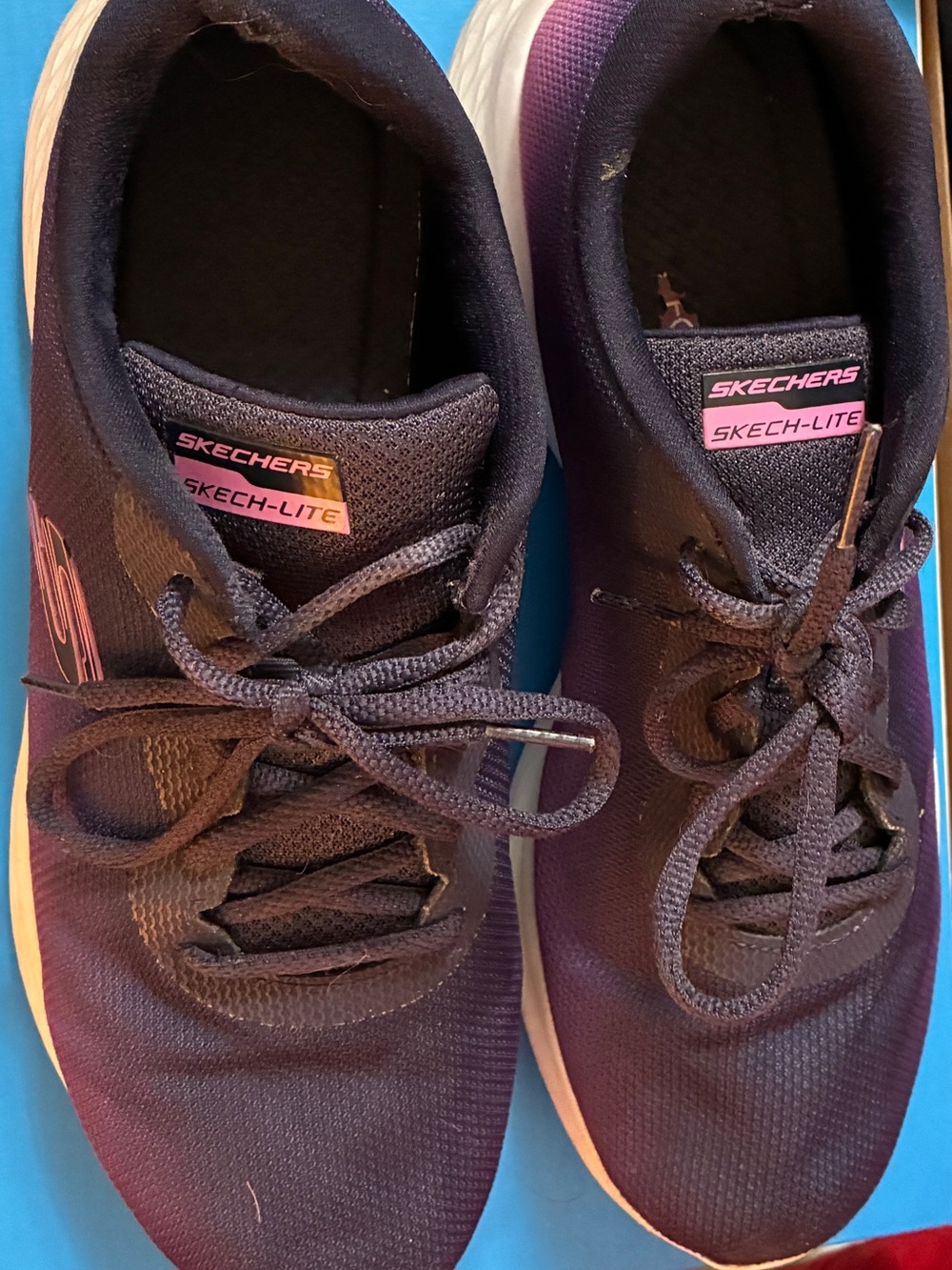 Skechers Purple and Black Lace-Up Performance Sneaker, 11